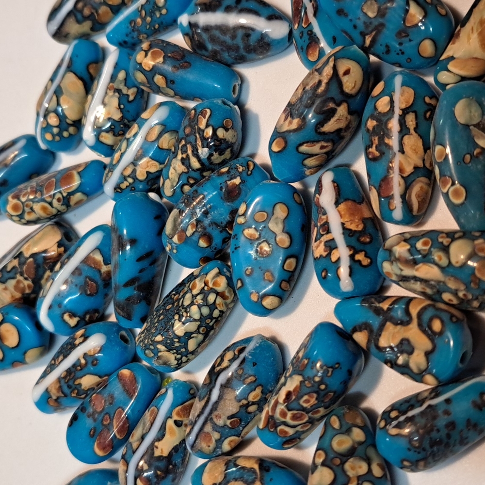 Vintage hand painted beads